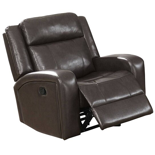 Saltoro Sherpi Leatherette Power Glider Recliner with Sloped Arm